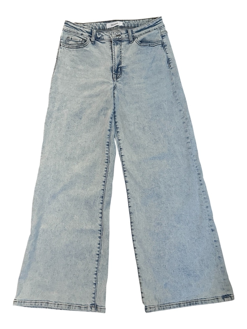 Zenana Light Wash Wide Leg High-Rise Jeans - Picture 4 of 7